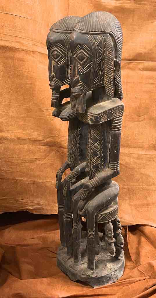 Dogon Primordial Couple Ancestor Spirit Statue | 42" - Mali