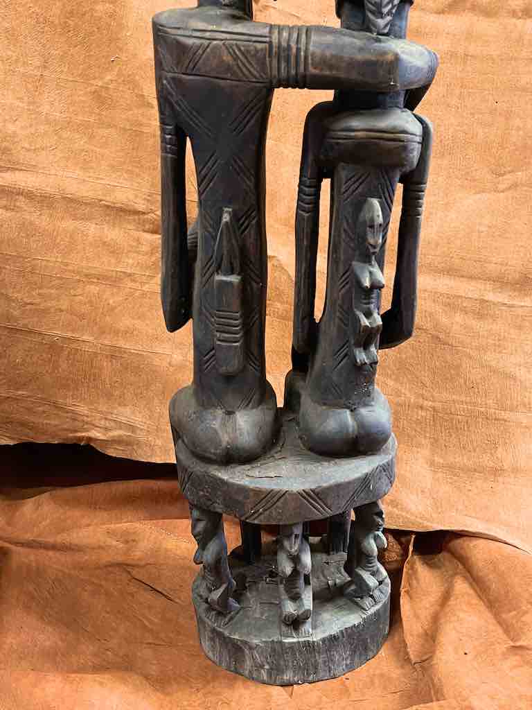 Dogon Primordial Couple Ancestor Spirit Statue | 39" - Mali