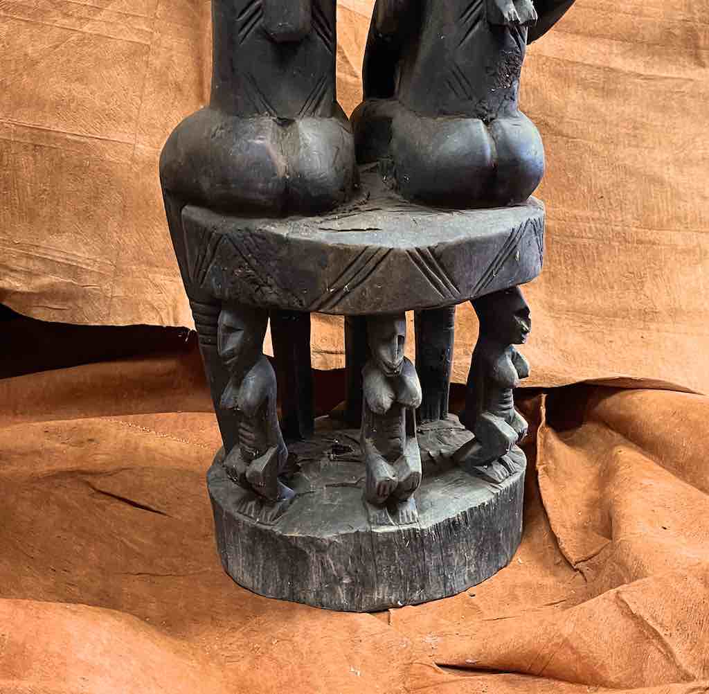 Dogon Primordial Couple Ancestor Spirit Statue | 39" - Mali