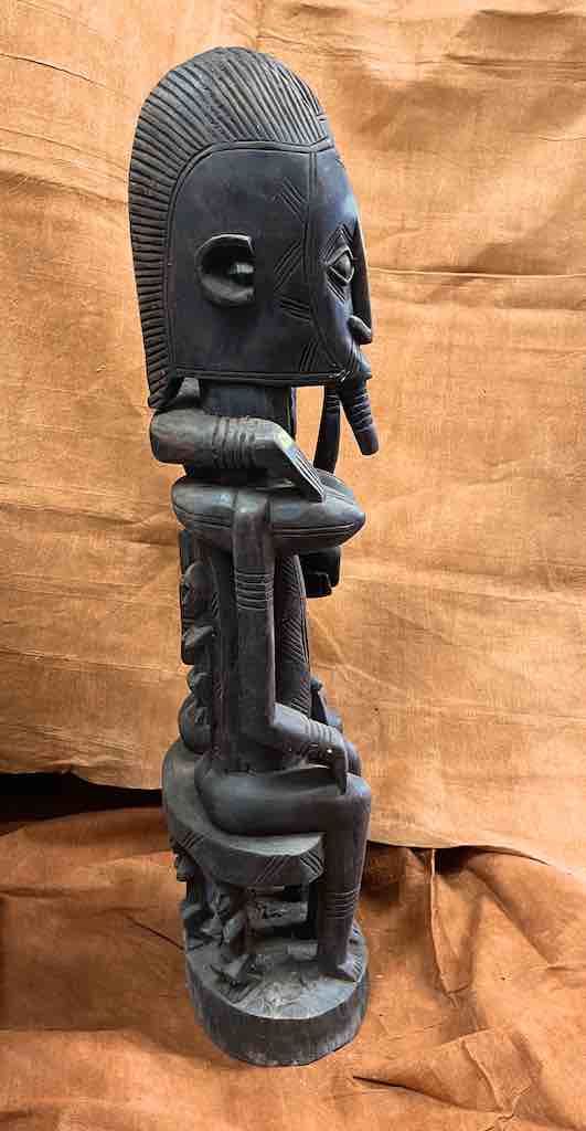 Dogon Primordial Couple Ancestor Spirit Statue | 39" - Mali