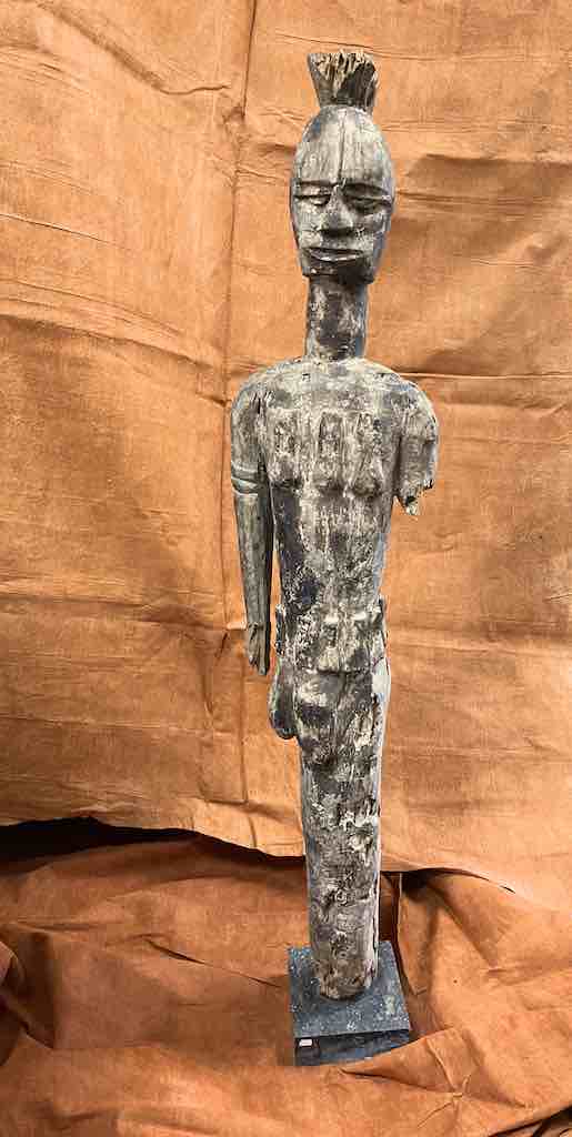 Vintage Eket Male Ancestor Spirit Statue | 47" - Nigeria