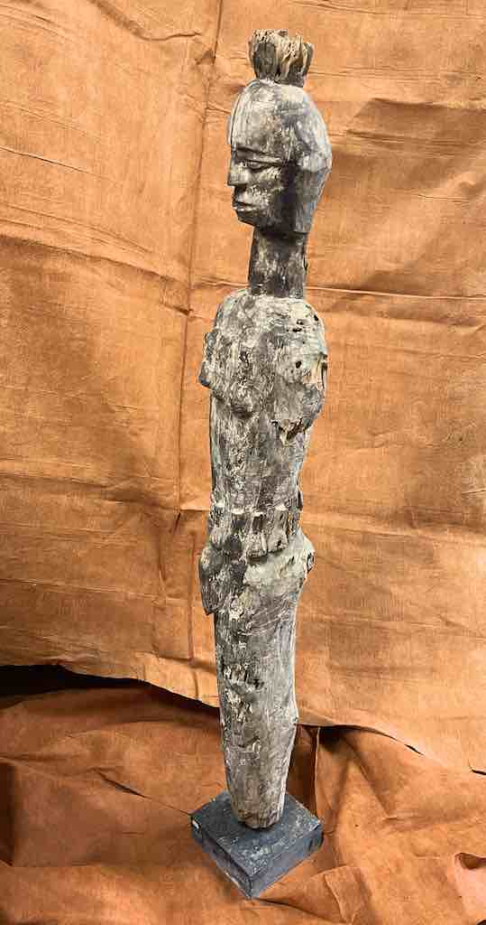 Vintage Eket Male Ancestor Spirit Statue | 47" - Nigeria