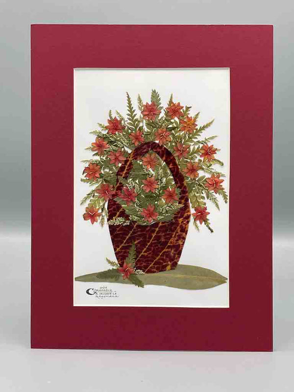 Handmade Pressed Dried Real Flower Framed Collage - Floral Bouquet