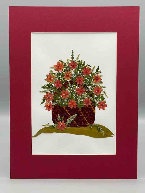 Handmade Pressed Dried Real Flower Framed Collage - Floral Bouquet