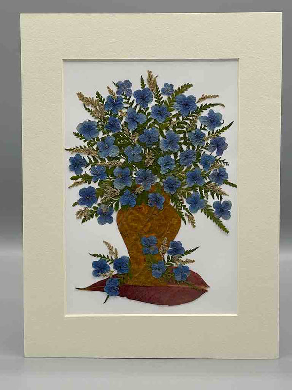 Handmade Pressed Dried Real Flower Framed Collage - Floral Bouquet