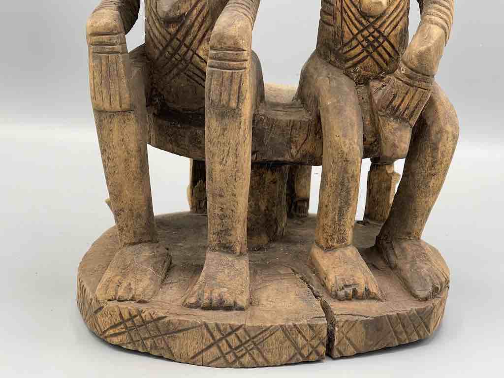 Dogon Primordial Couple Ancestor Spirit Statue | 17" - Mali