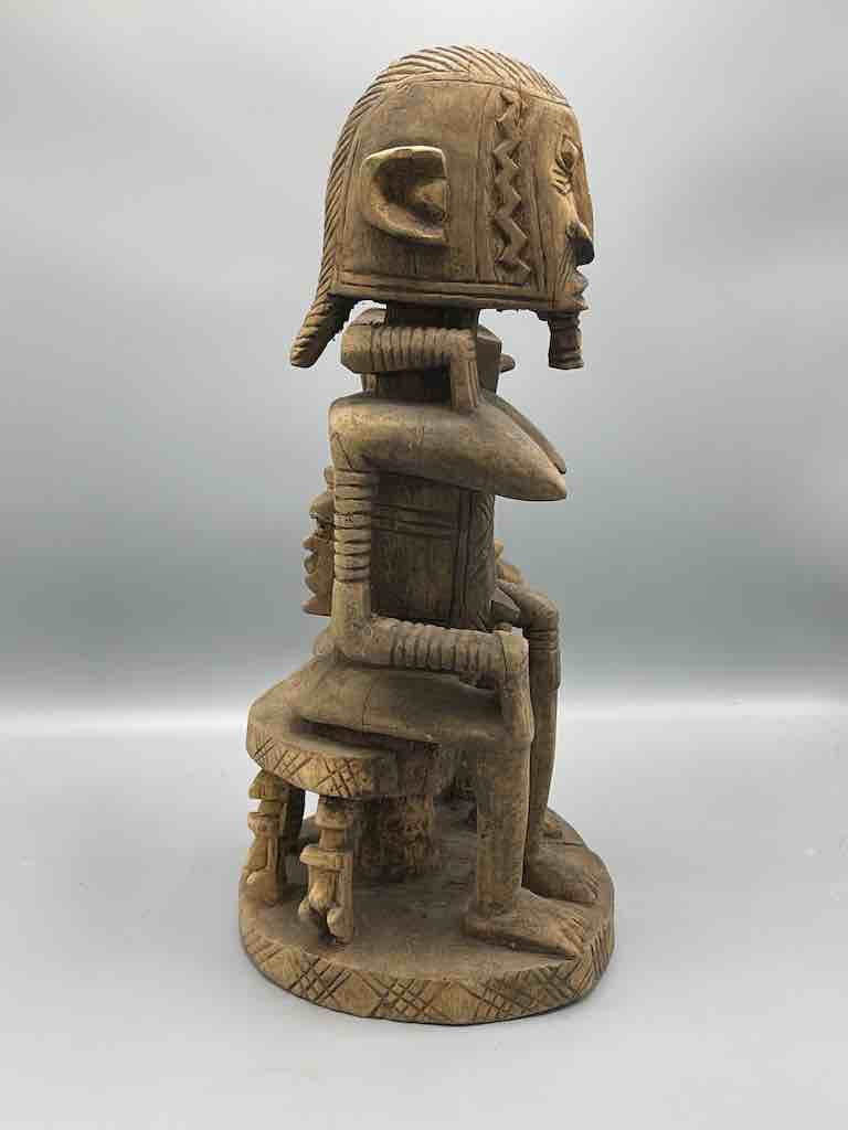 Dogon Primordial Couple Ancestor Spirit Statue | 17" - Mali