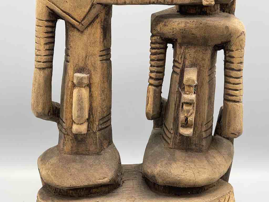 Dogon Primordial Couple Ancestor Spirit Statue | 17" - Mali