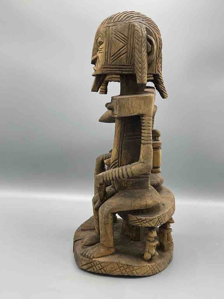 Dogon Primordial Couple Ancestor Spirit Statue | 17" - Mali