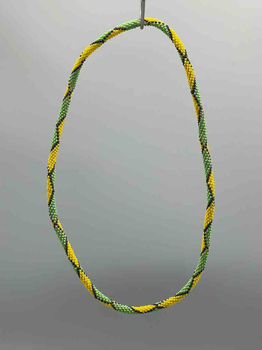 Colorful Patterned Fully Beaded Necklace Choker - Togo