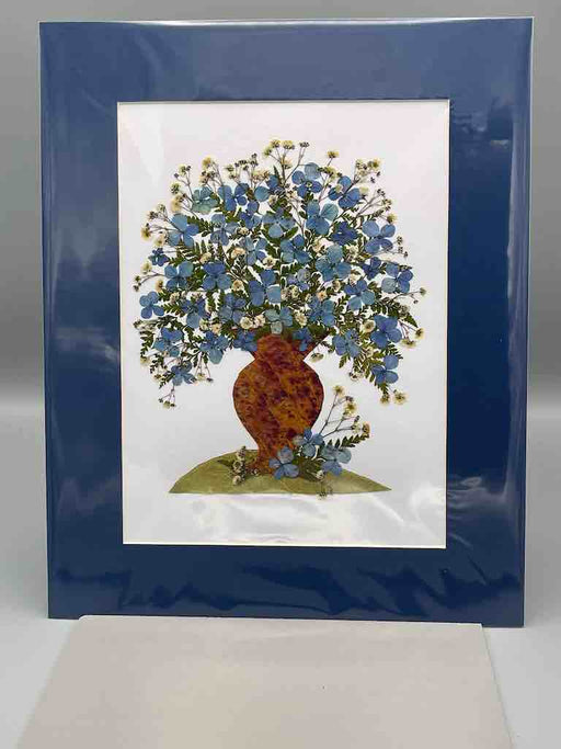 Large Handmade Pressed Dried Real Flower Framed Collage - Floral Bouquet