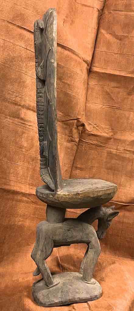 Bamana Chair – tall back – horse base - Mali