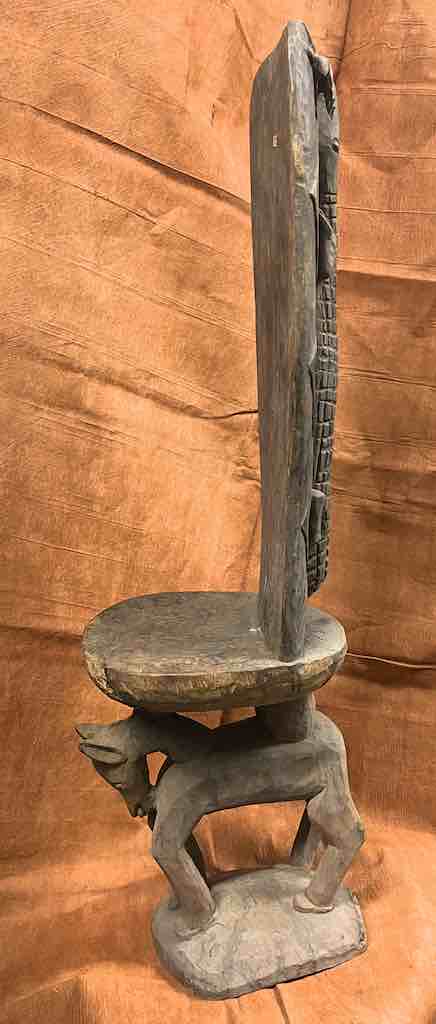 Bamana Chair – tall back – horse base - Mali