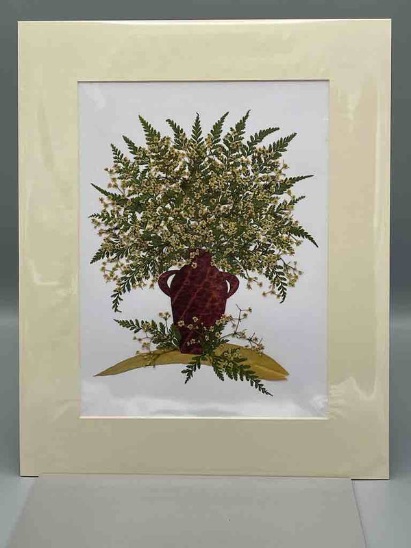 Large Handmade Pressed Dried Real Flower Framed Collage - Floral Bouquet