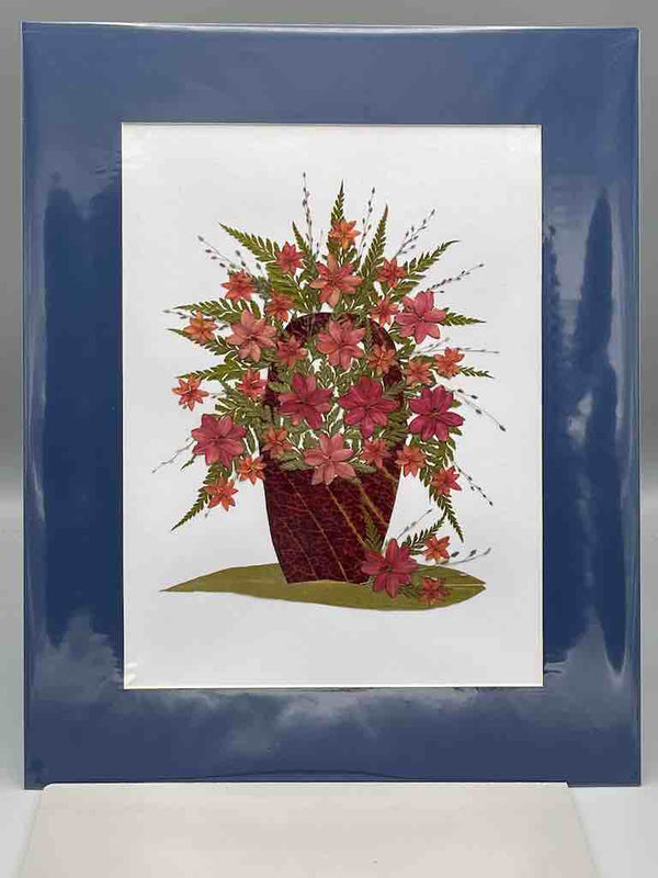 Large Handmade Pressed Dried Real Flower Framed Collage - Floral Bouquet