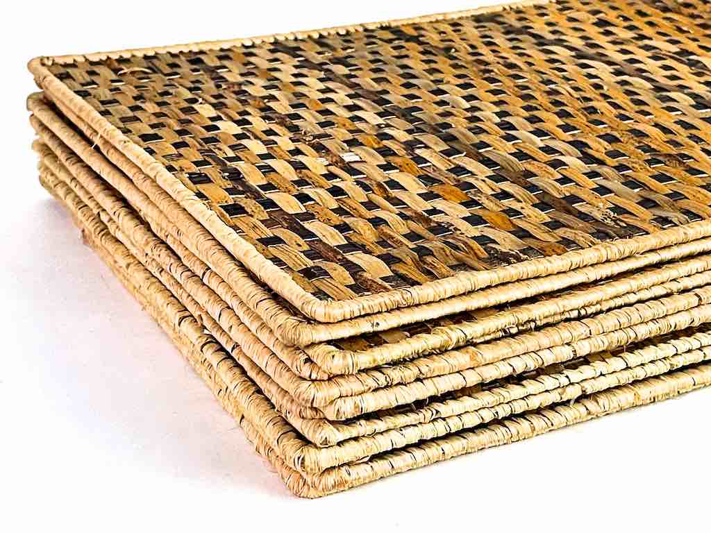 Set of 12 Banana Leaf Woven Placemats