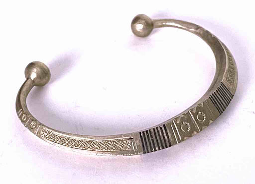 Niger Bend Tuareg Multiple Inlay Metal Bracelet