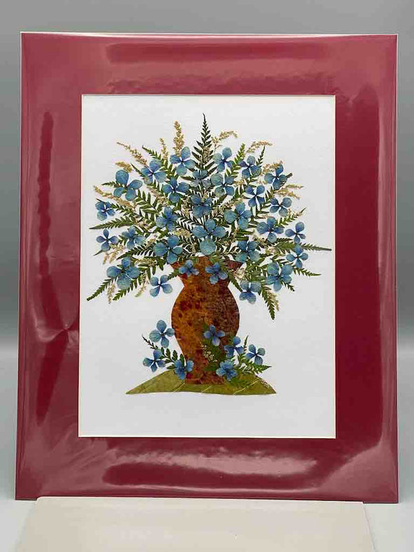 Large Handmade Pressed Dried Real Flower Framed Collage - Floral Bouquet