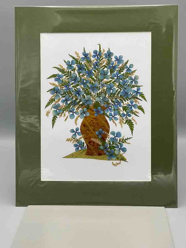 Large Handmade Pressed Dried Real Flower Framed Collage - Floral Bouquet