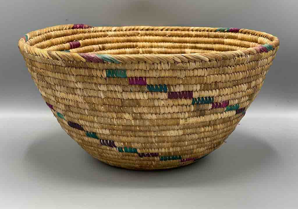 Sahelian Vintage Deep Large Coil Fulani Bowl Basket - Mali