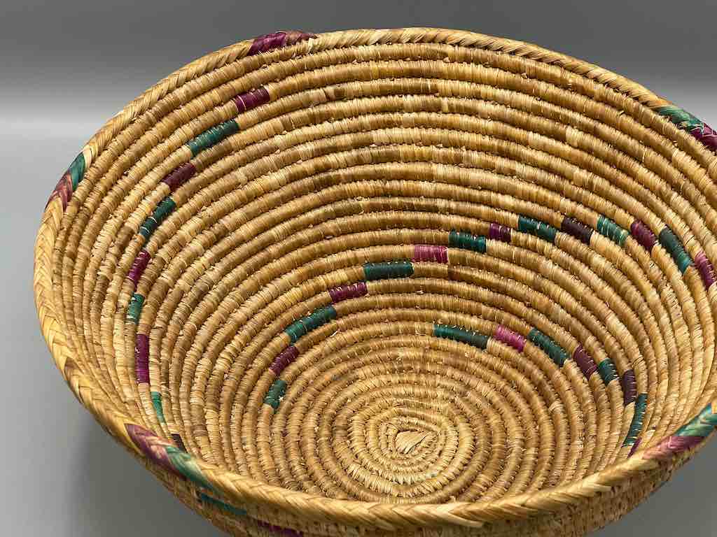 Sahelian Vintage Deep Large Coil Fulani Bowl Basket - Mali