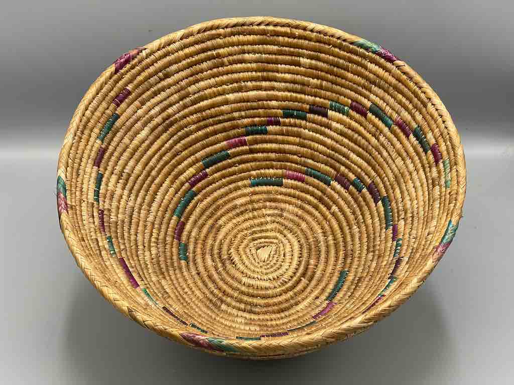 Sahelian Vintage Deep Large Coil Fulani Bowl Basket - Mali