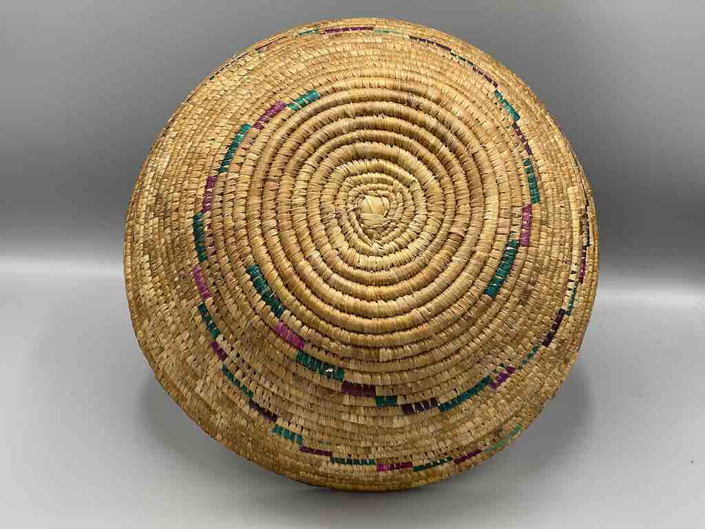 Sahelian Vintage Deep Large Coil Fulani Bowl Basket - Mali