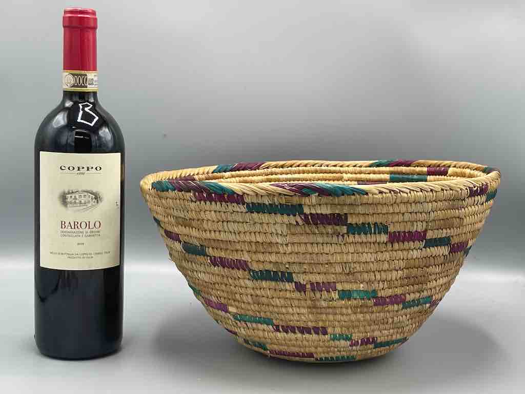 Sahelian Vintage Deep Large Coil Fulani Bowl Basket - Mali