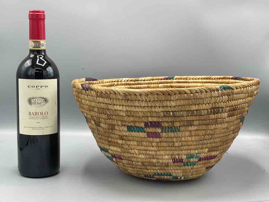 Sahelian Vintage Deep Large Coil Fulani Bowl Basket - Mali