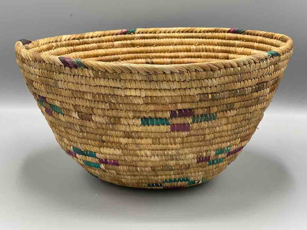 Sahelian Vintage Deep Large Coil Fulani Bowl Basket - Mali