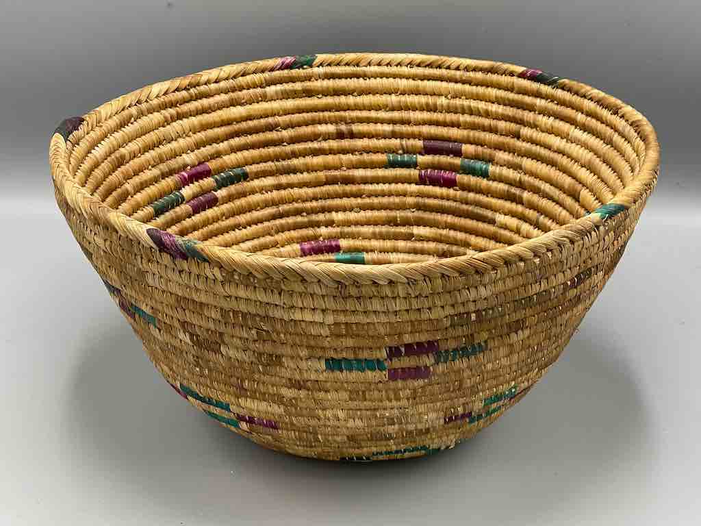 Sahelian Vintage Deep Large Coil Fulani Bowl Basket - Mali