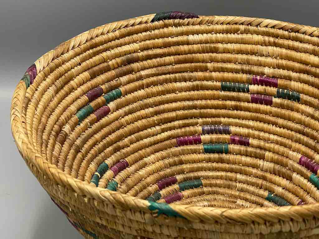 Sahelian Vintage Deep Large Coil Fulani Bowl Basket - Mali