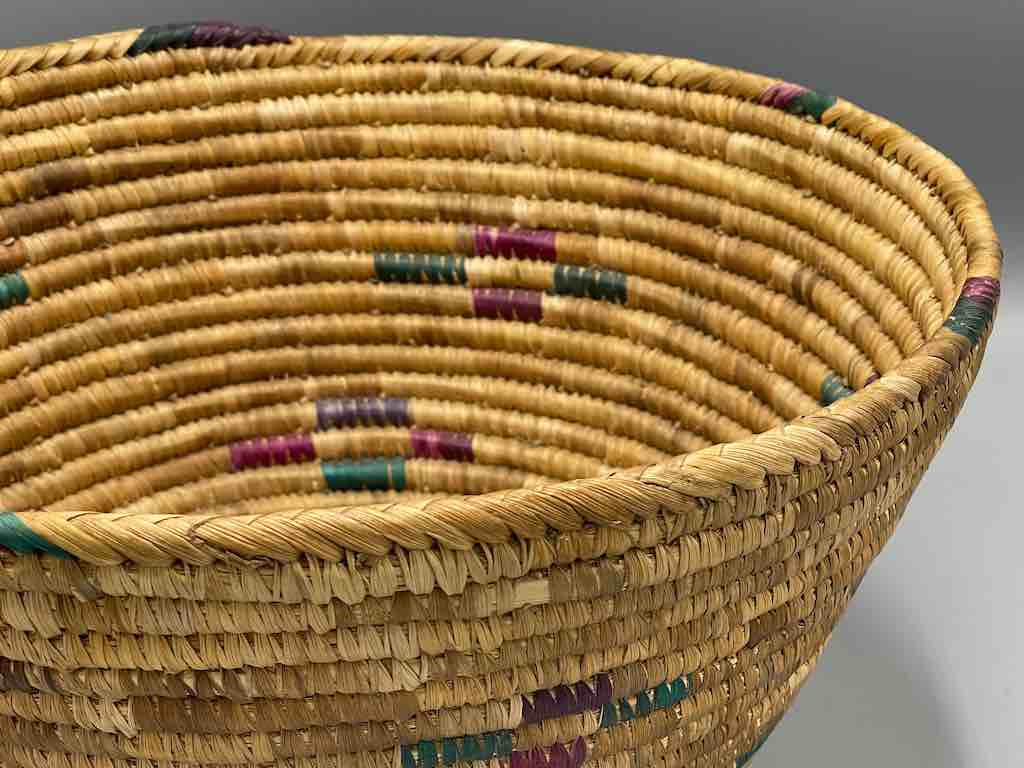 Sahelian Vintage Deep Large Coil Fulani Bowl Basket - Mali