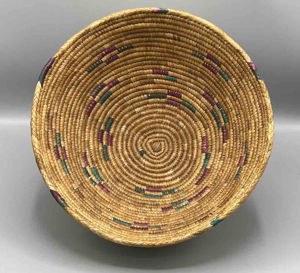 Sahelian Vintage Deep Large Coil Fulani Bowl Basket - Mali