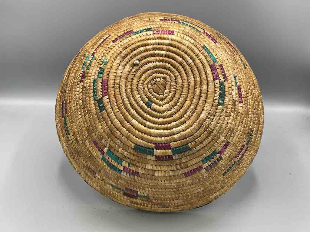 Sahelian Vintage Deep Large Coil Fulani Bowl Basket - Mali