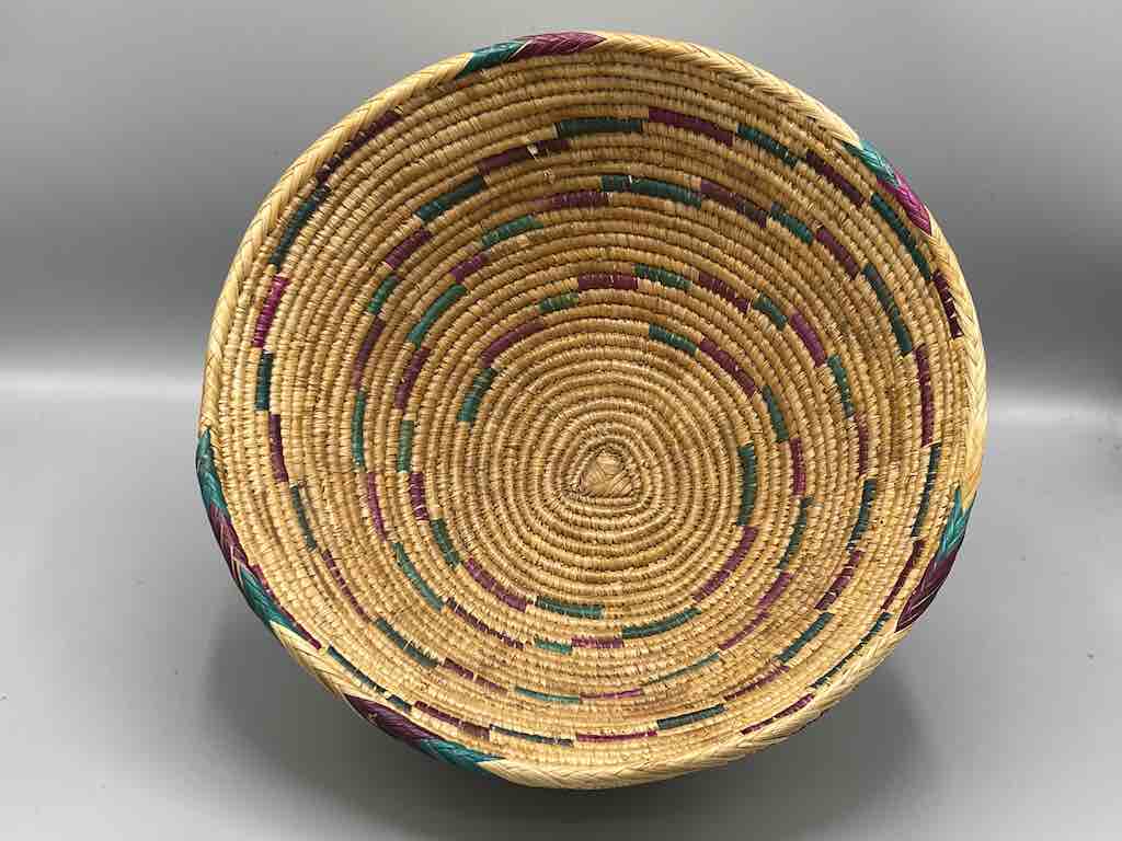 Sahelian Vintage Deep Large Coil Fulani Bowl Basket - Mali