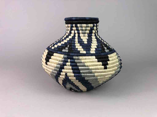 Sisal "pottery" style basket from Rwanda | 9.5" x 11"