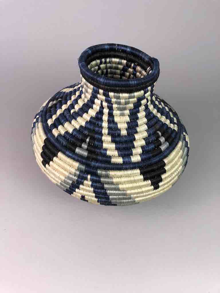 Sisal "pottery" style basket from Rwanda | 9.5" x 11"