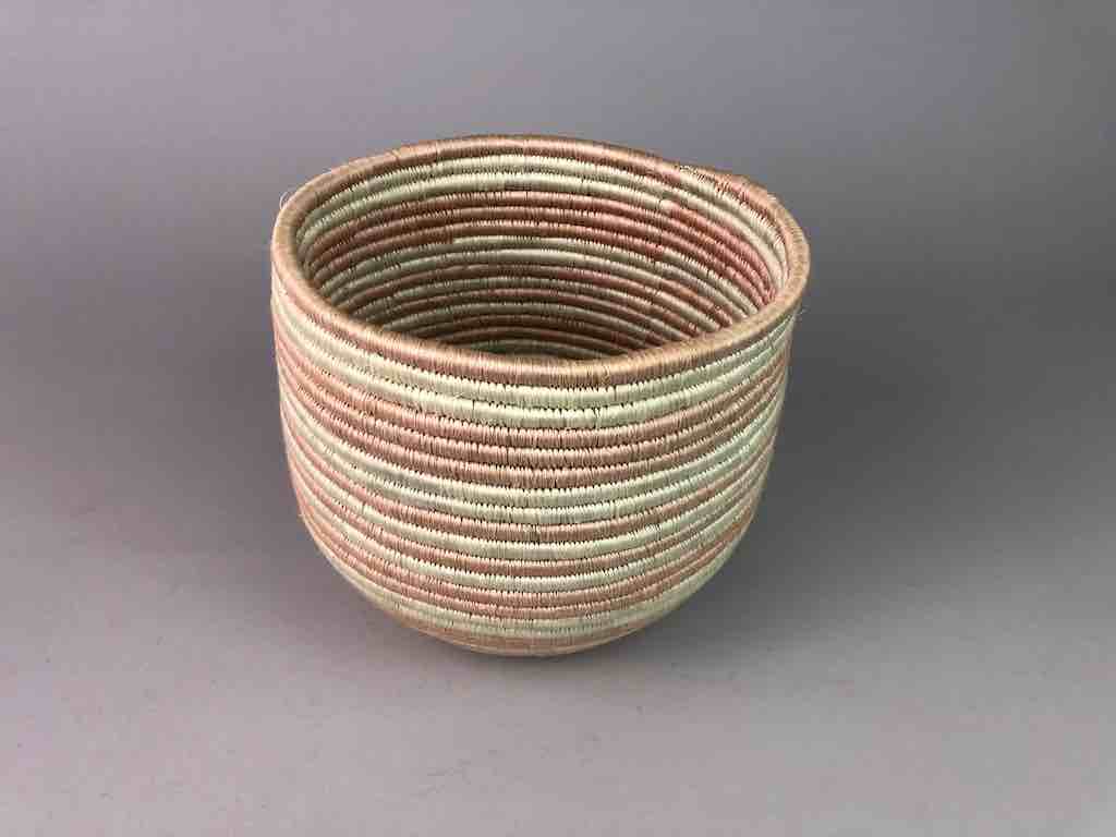 Pink Cylinder Tutsi Sisal Basket | 8" x 7.25"