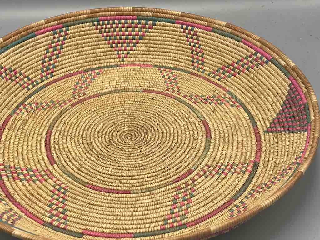 Shallow Vintage Sahelian Tight Weave Fulani Basket - Burkina Faso