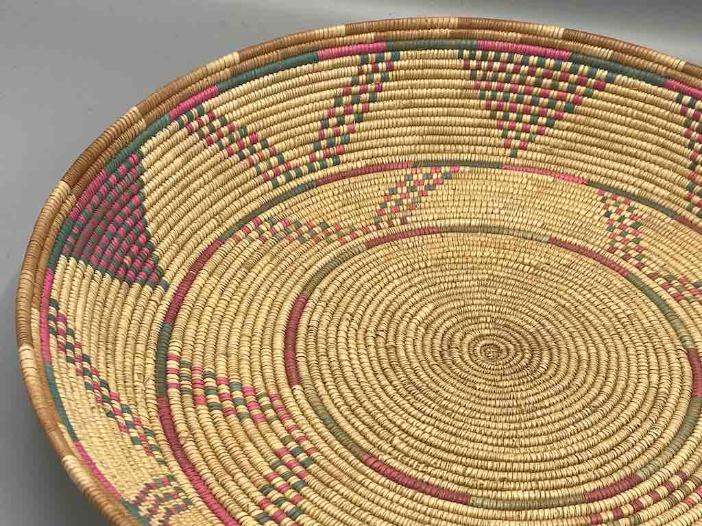 Shallow Vintage Sahelian Tight Weave Fulani Basket - Burkina Faso