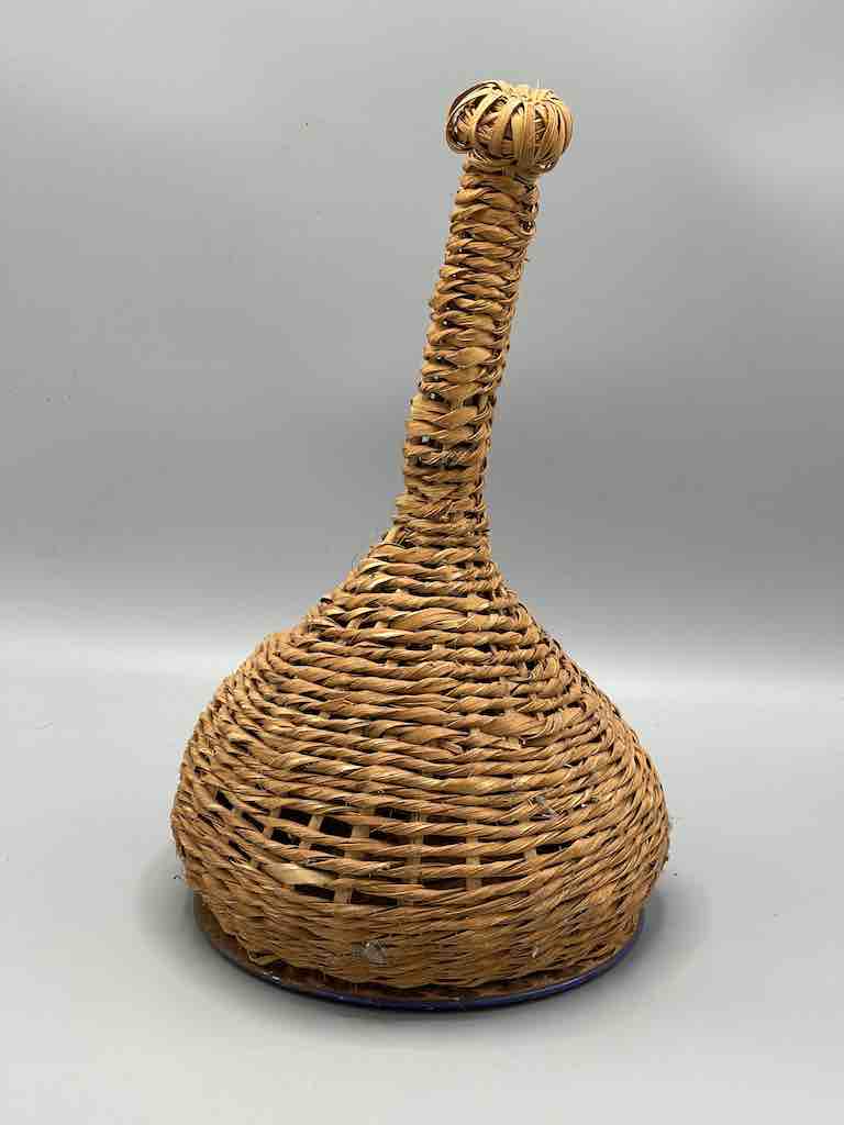 Vintage Traditional Woven Rattan Rattle Musical Instrument