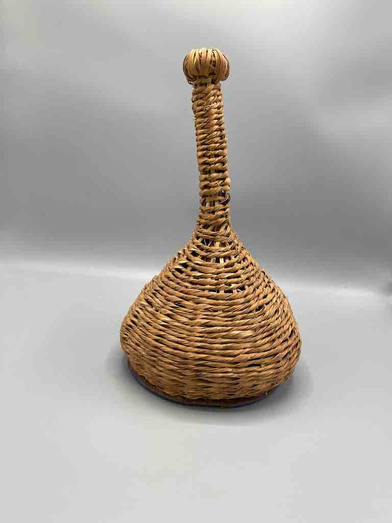 Vintage Traditional Woven Rattan Rattle Musical Instrument