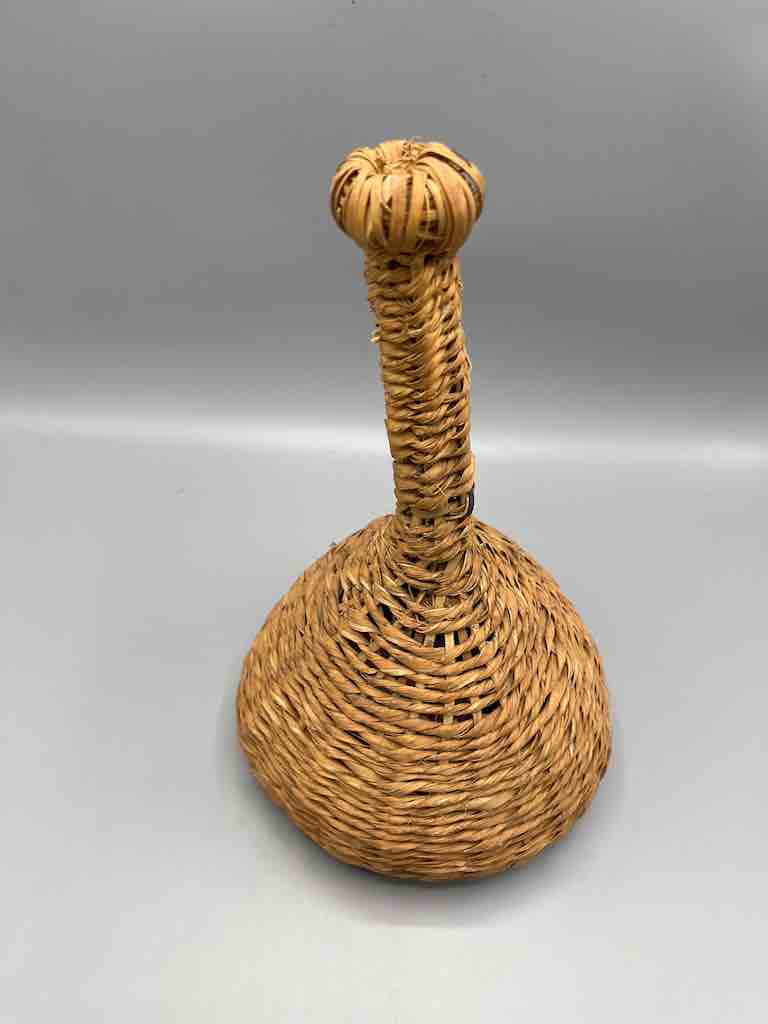 Vintage Traditional Woven Rattan Rattle Musical Instrument