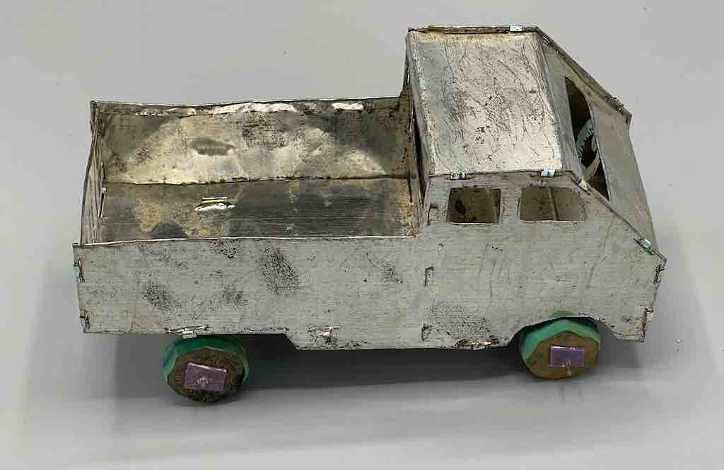 African Recycled Metal Can Toy Utility Pickup Truck - Burkina Faso