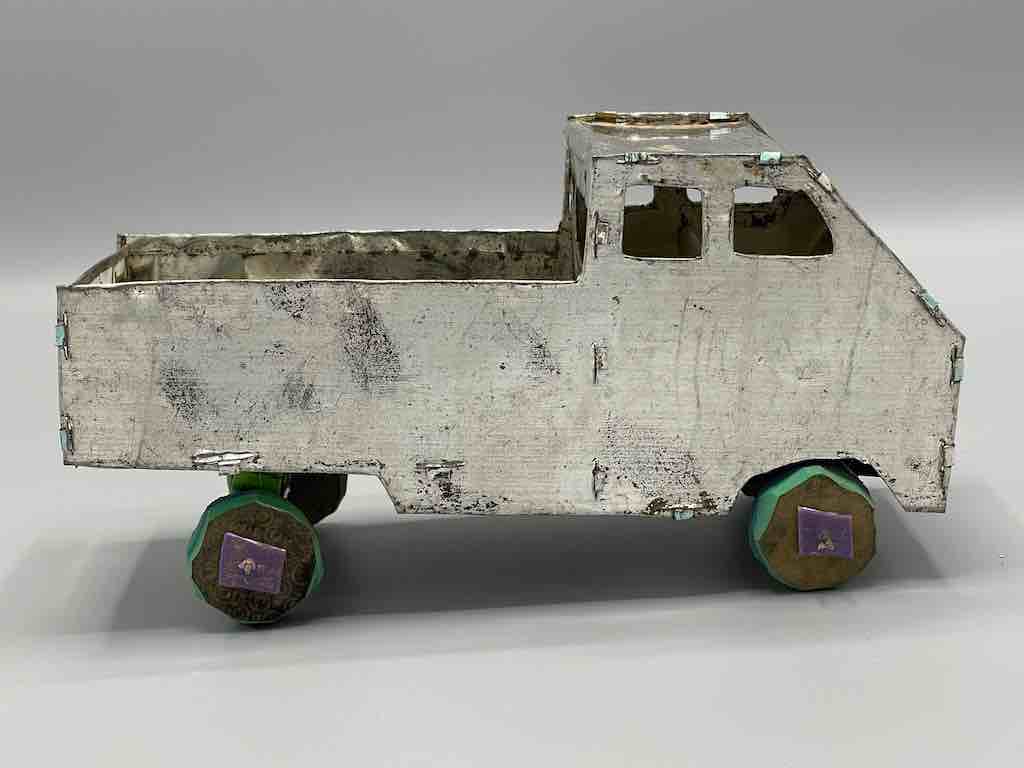 African Recycled Metal Can Toy Utility Pickup Truck - Burkina Faso