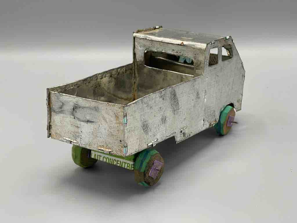 African Recycled Metal Can Toy Utility Pickup Truck - Burkina Faso