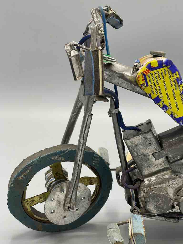 African Recycled Metal Can Toy Harley Motorcycle - Benin