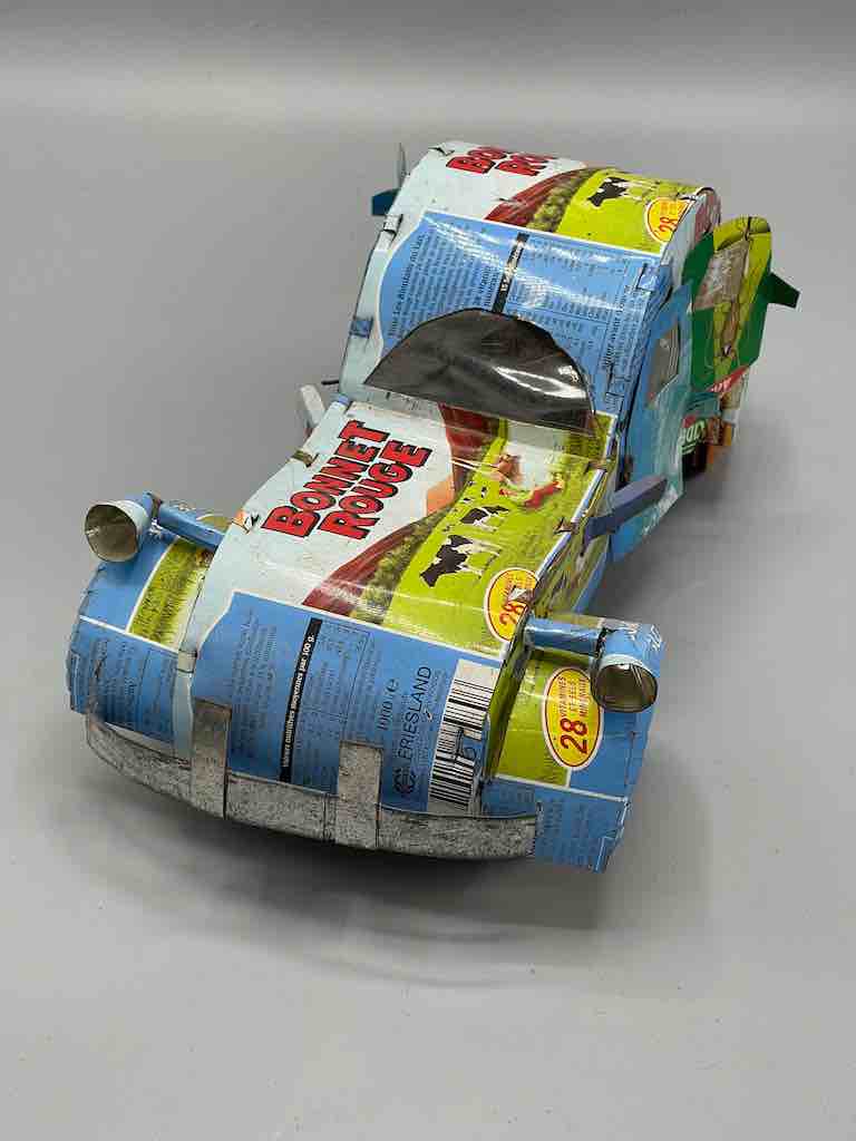 African Recycled Labeled Metal Can Toy Car - Burkina Faso