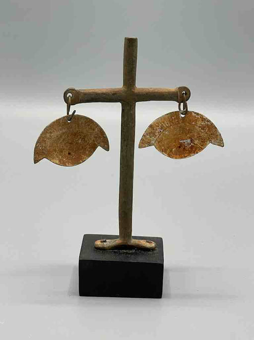 Brass Christian Cross "Asen" Figure on Base - Benin